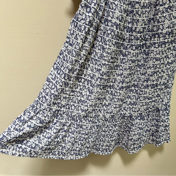 Rails ~ new ~ Valentina Ruffle Hem Crinkle Dress in Navy Camellia size Small - Picture 6 of 16